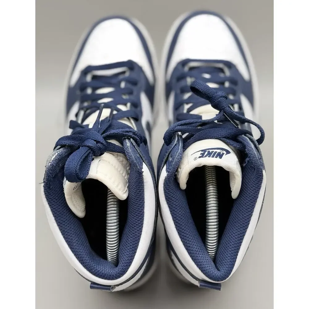 Nike Dunk High GS Midnight Navy 7Y Womens 8.5 DB2179-104 White Blue